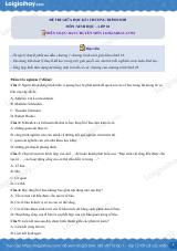 Đề thi giữa kì 1 Sinh 10 Kết nối tri thức - Đề số 9